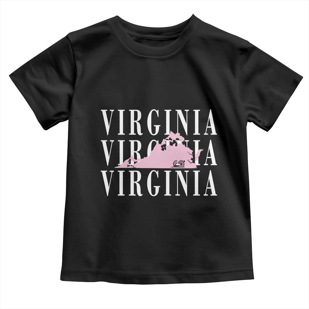Virginia State Map Toddler T Shirt East Coast State Pride Travel Gift