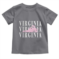 Virginia State Map Toddler T Shirt East Coast State Pride Travel Gift