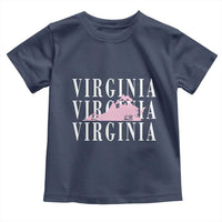 Virginia State Map Toddler T Shirt East Coast State Pride Travel Gift
