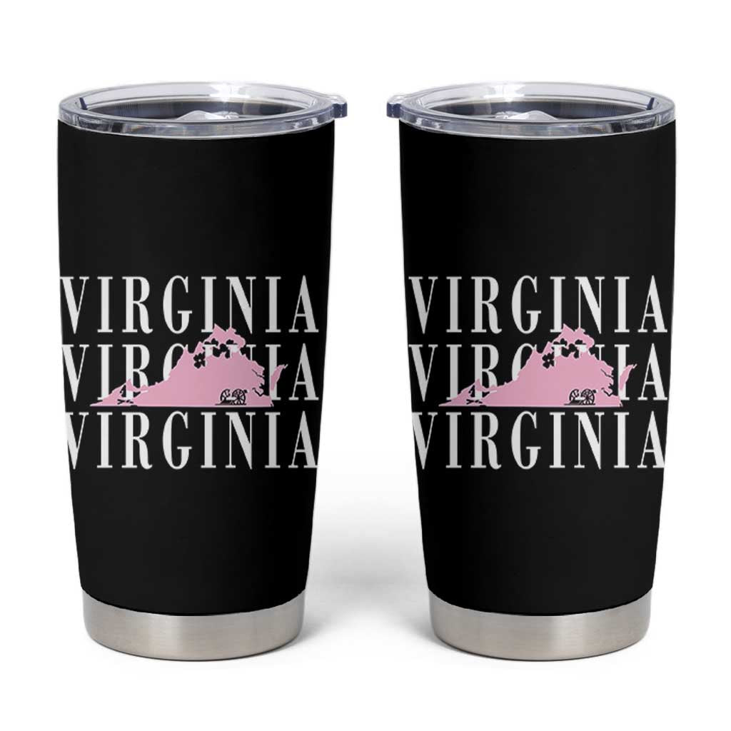 Virginia State Map Tumbler Cup East Coast State Pride Travel Gift