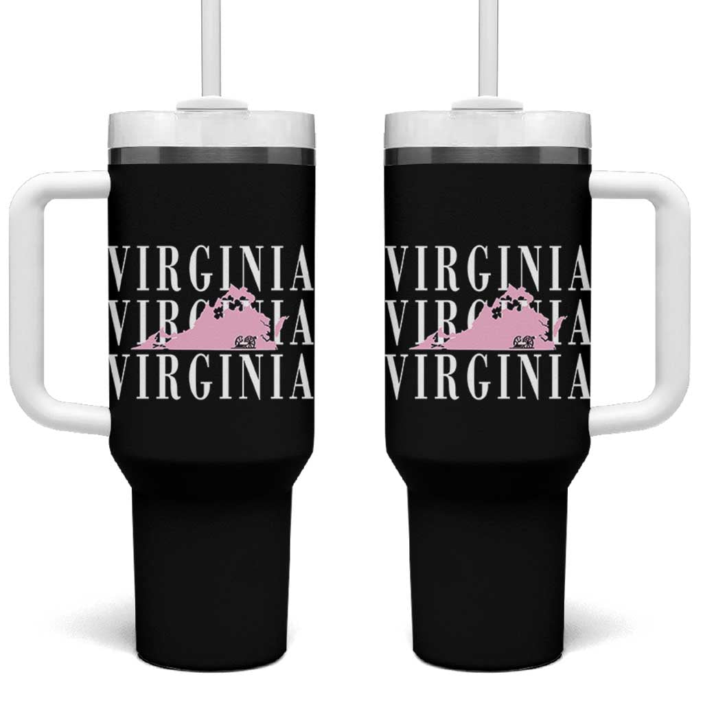 Virginia State Map Tumbler With Handle East Coast State Pride Travel Gift