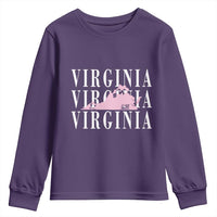 Virginia State Map Youth Sweatshirt East Coast State Pride Travel Gift