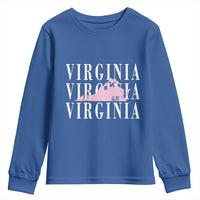 Virginia State Map Youth Sweatshirt East Coast State Pride Travel Gift