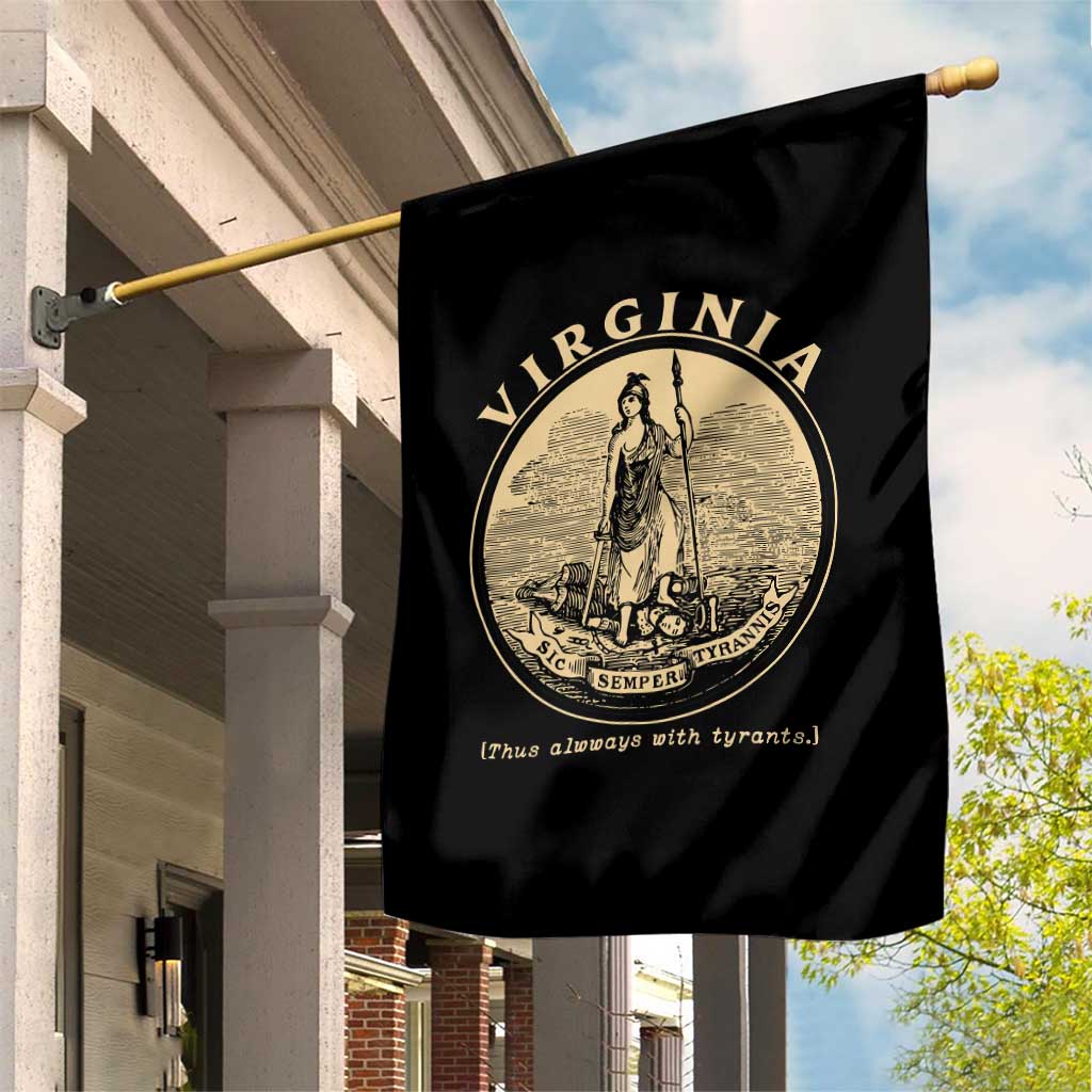 Vintage Virginia Motto Sic Semper Tyrannis Garden Flag