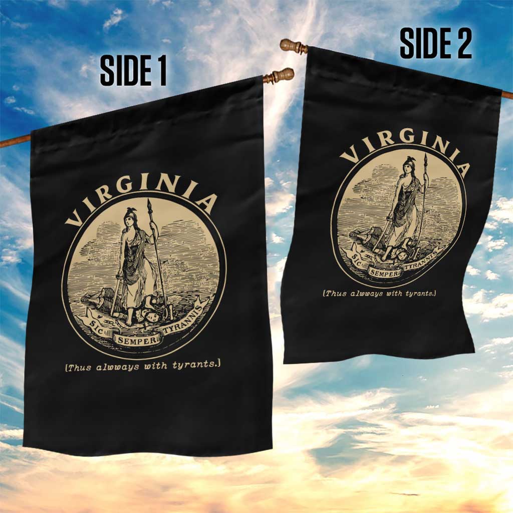 Vintage Virginia Motto Sic Semper Tyrannis Garden Flag