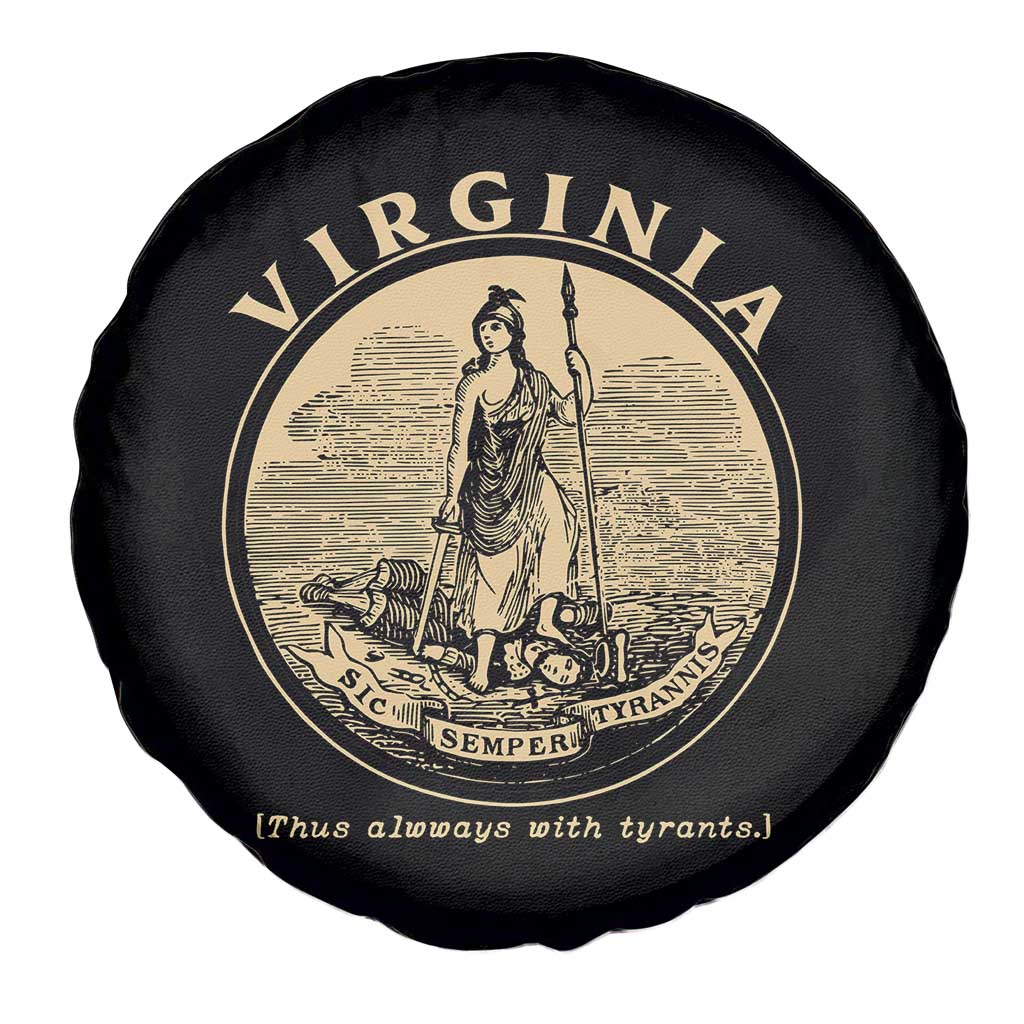 Vintage Virginia Motto Sic Semper Tyrannis Spare Tire Cover