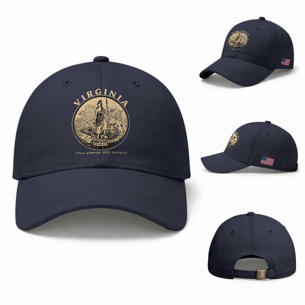 Vintage Virginia Motto Sic Semper Tyrannis Baseball Cap