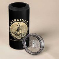 Vintage Virginia Motto Sic Semper Tyrannis 4 in 1 Can Cooler Tumbler