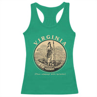 Vintage Virginia Motto Sic Semper Tyrannis Racerback Tank Top