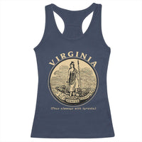 Vintage Virginia Motto Sic Semper Tyrannis Racerback Tank Top