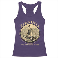 Vintage Virginia Motto Sic Semper Tyrannis Racerback Tank Top