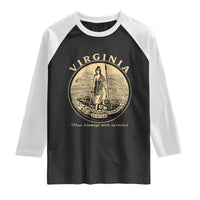 Vintage Virginia Motto Sic Semper Tyrannis Raglan Shirt