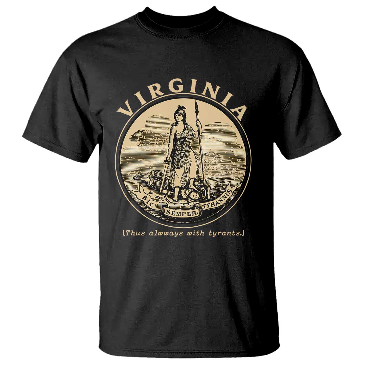 Vintage Virginia Motto Sic Semper Tyrannis T Shirt