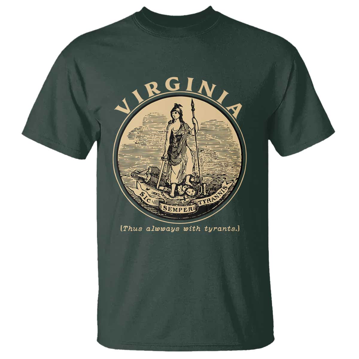 Vintage Virginia Motto Sic Semper Tyrannis T Shirt
