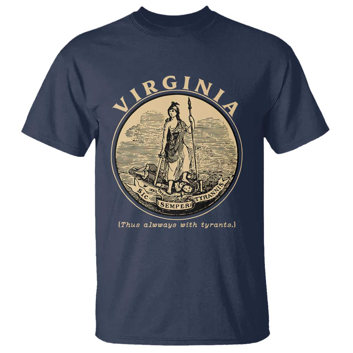 Vintage Virginia Motto Sic Semper Tyrannis T Shirt