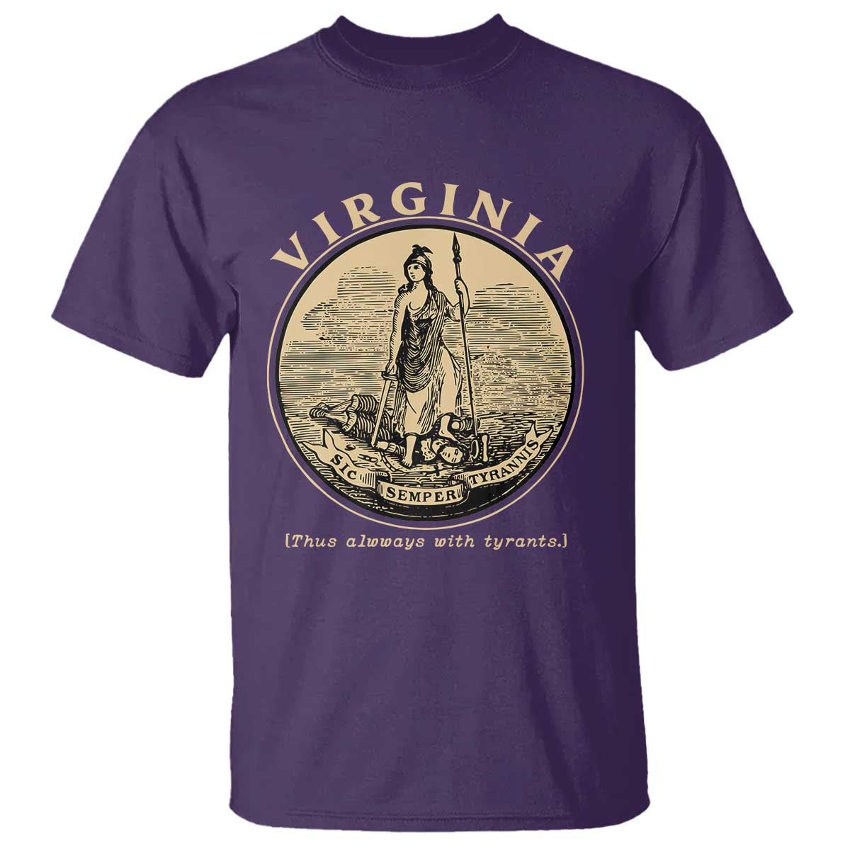 Vintage Virginia Motto Sic Semper Tyrannis T Shirt
