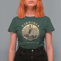 Vintage Virginia Motto Sic Semper Tyrannis T Shirt For Women