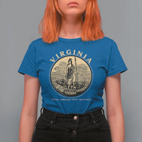 Vintage Virginia Motto Sic Semper Tyrannis T Shirt For Women