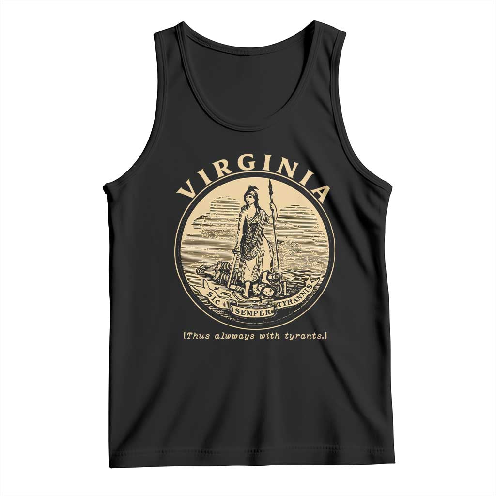 Vintage Virginia Motto Sic Semper Tyrannis Tank Top