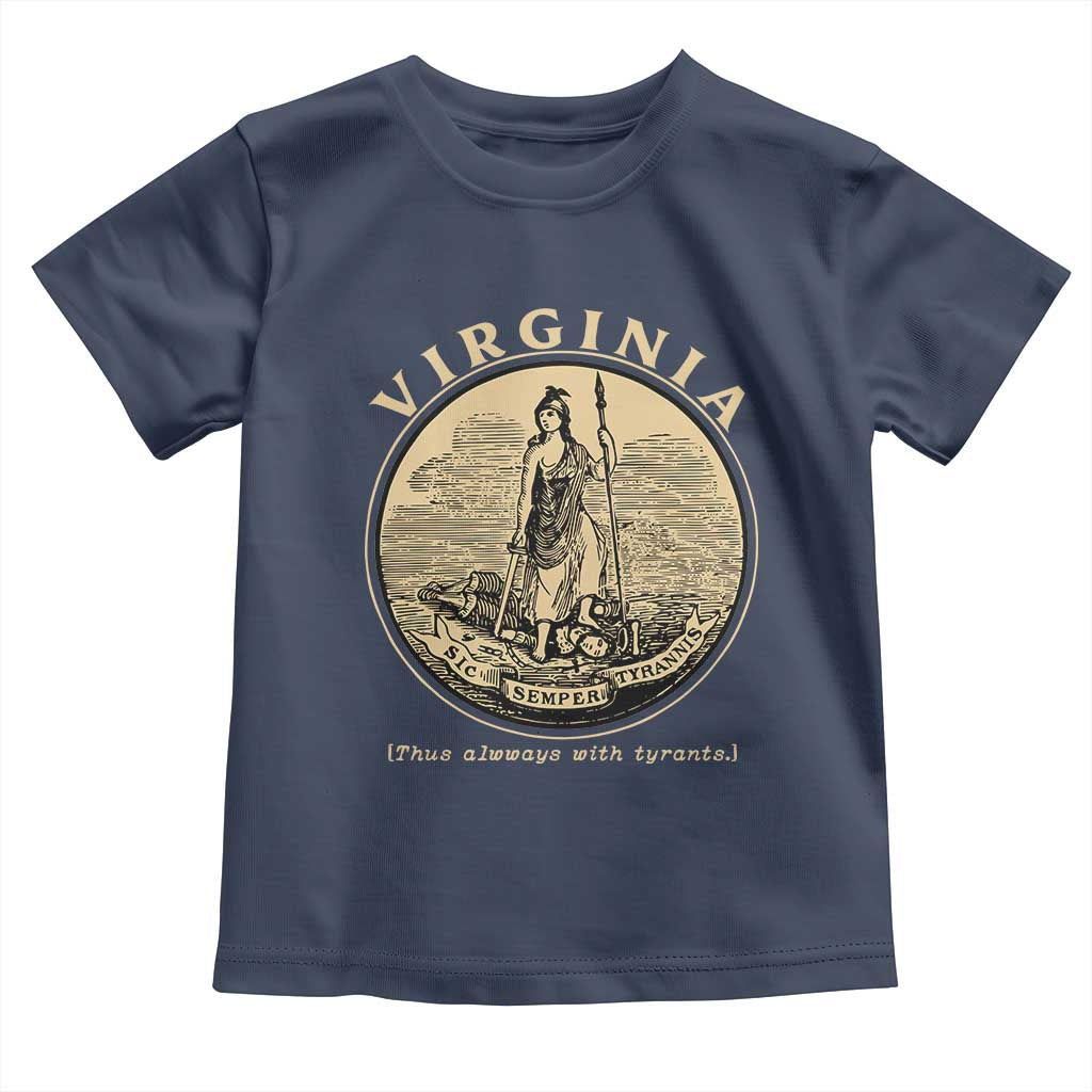 Vintage Virginia Motto Sic Semper Tyrannis Toddler T Shirt