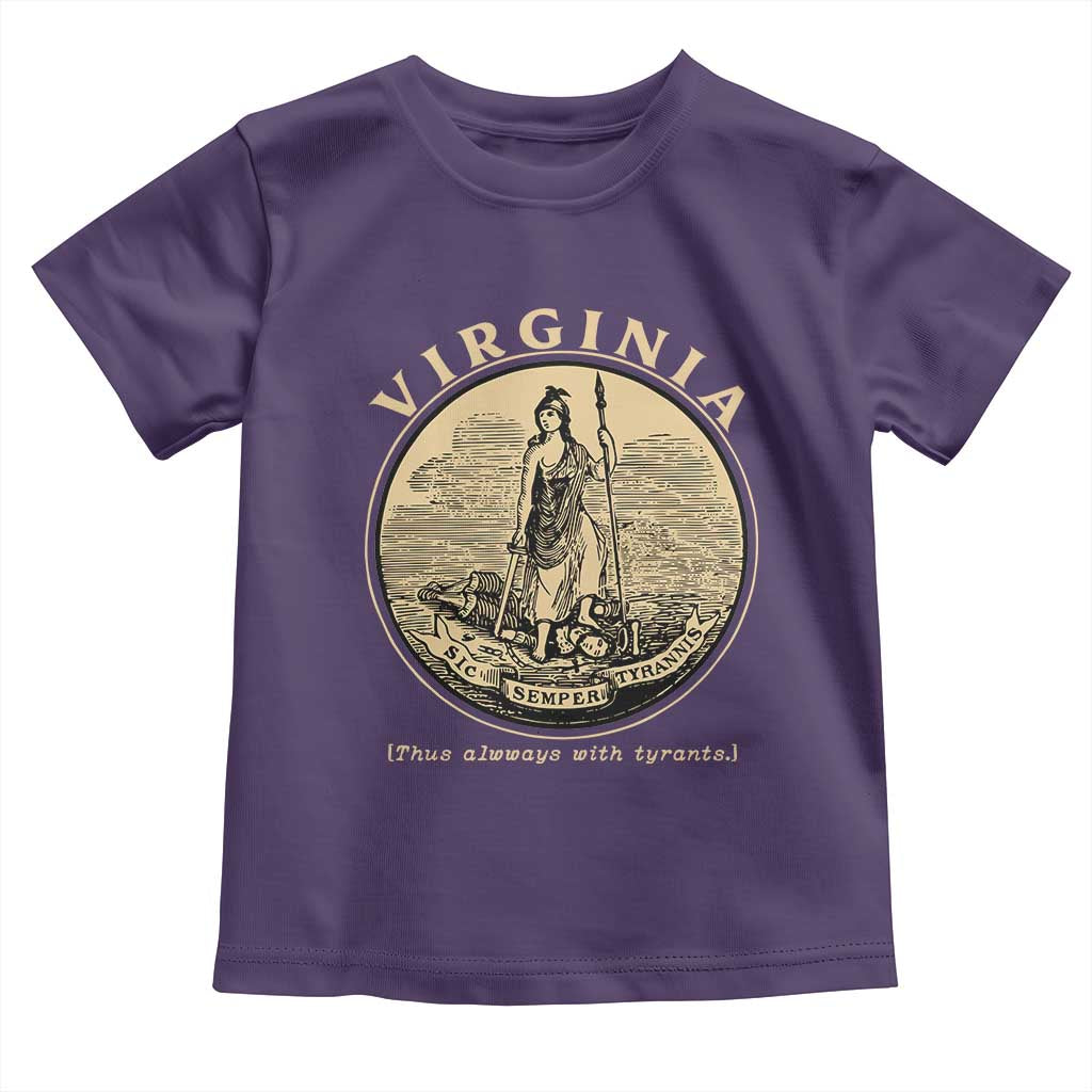 Vintage Virginia Motto Sic Semper Tyrannis Toddler T Shirt