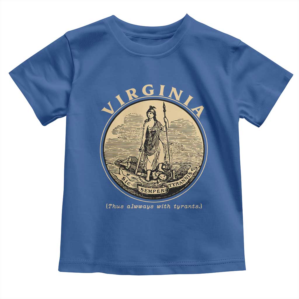 Vintage Virginia Motto Sic Semper Tyrannis Toddler T Shirt