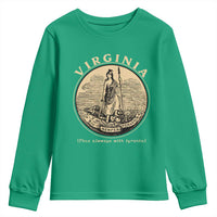 Vintage Virginia Motto Sic Semper Tyrannis Youth Sweatshirt