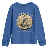 Vintage Virginia Motto Sic Semper Tyrannis Youth Sweatshirt
