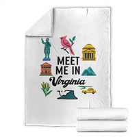 Meet Me in Virginia Throw Blanket Travel Souvenir East Coast State Pride