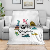 Meet Me in Virginia Throw Blanket Travel Souvenir East Coast State Pride