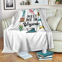 Meet Me in Virginia Throw Blanket Travel Souvenir East Coast State Pride