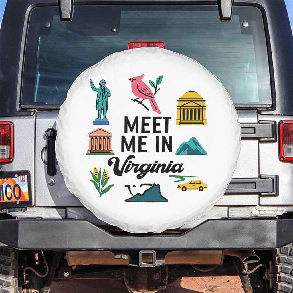 Meet Me in Virginia Spare Tire Cover Travel Souvenir East Coast State Pride