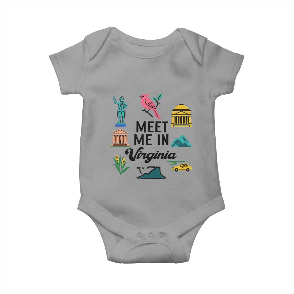 Meet Me in Virginia Baby Onesie Travel Souvenir East Coast State Pride