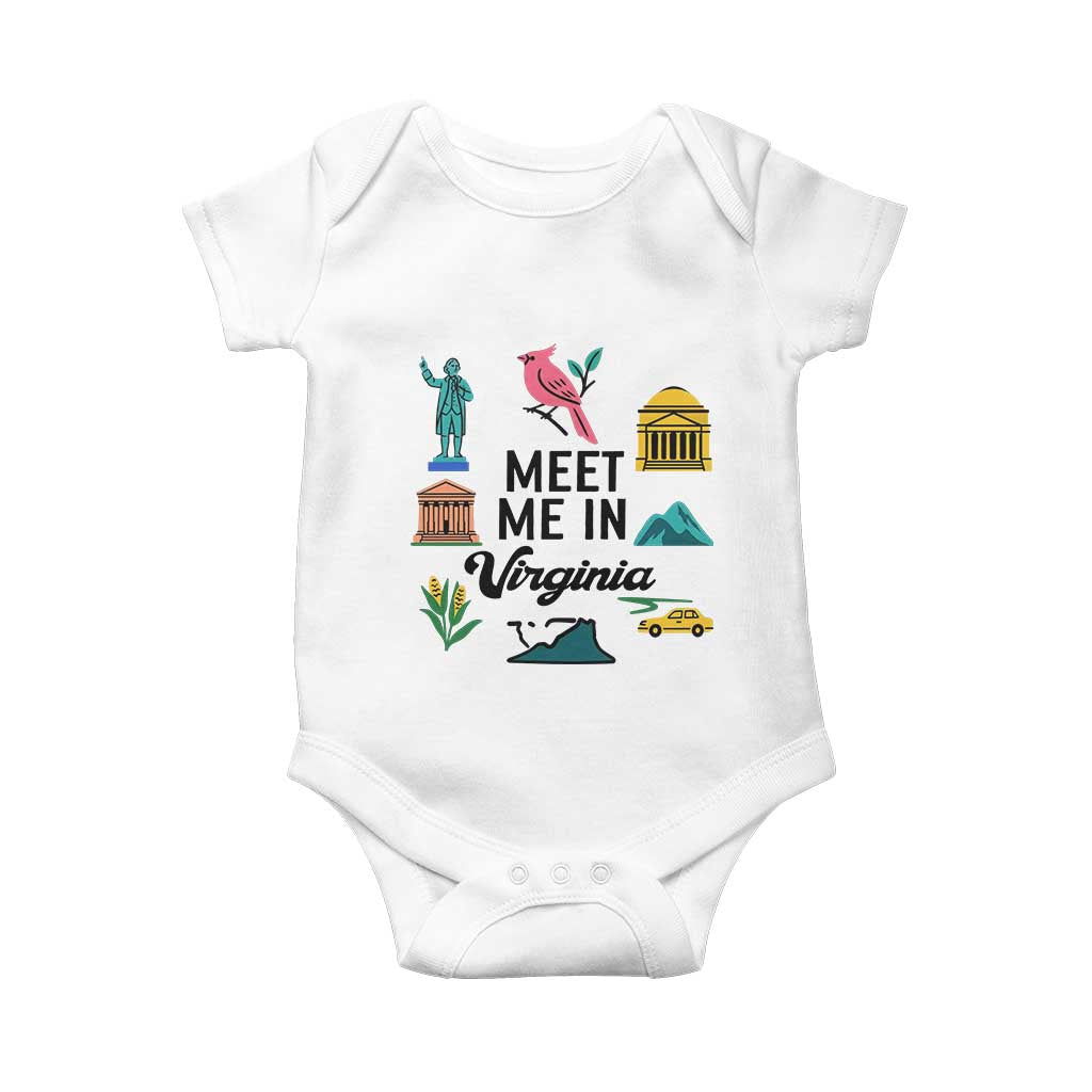 Meet Me in Virginia Baby Onesie Travel Souvenir East Coast State Pride
