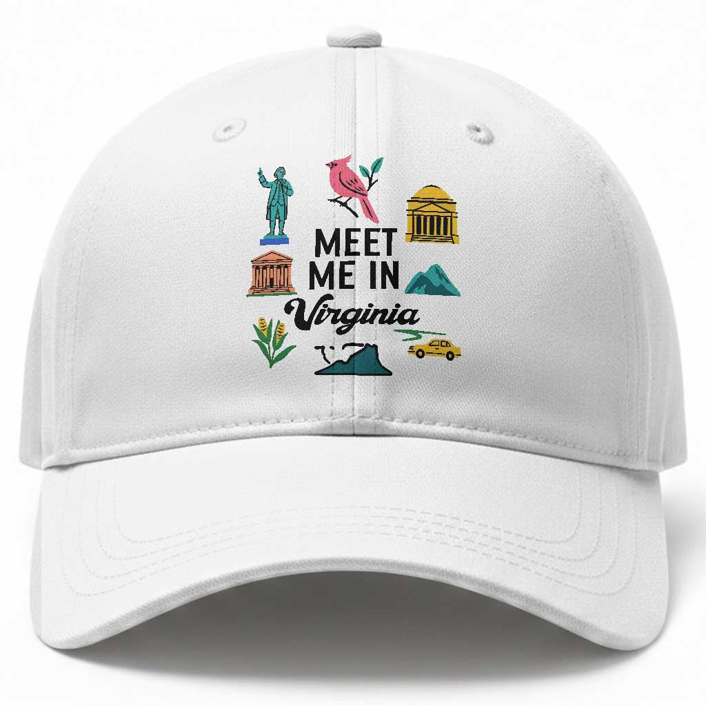 Meet Me in Virginia Baseball Cap Travel Souvenir East Coast State Pride