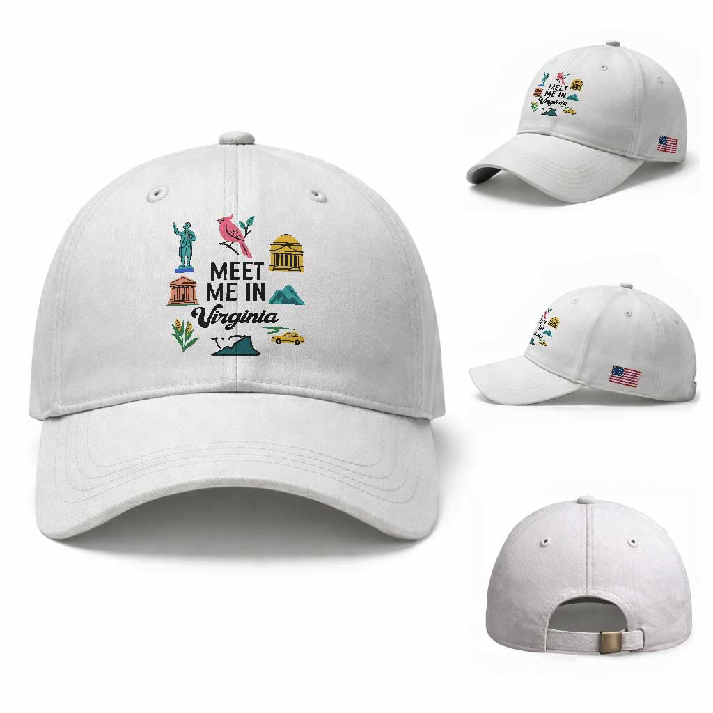 Meet Me in Virginia Baseball Cap Travel Souvenir East Coast State Pride