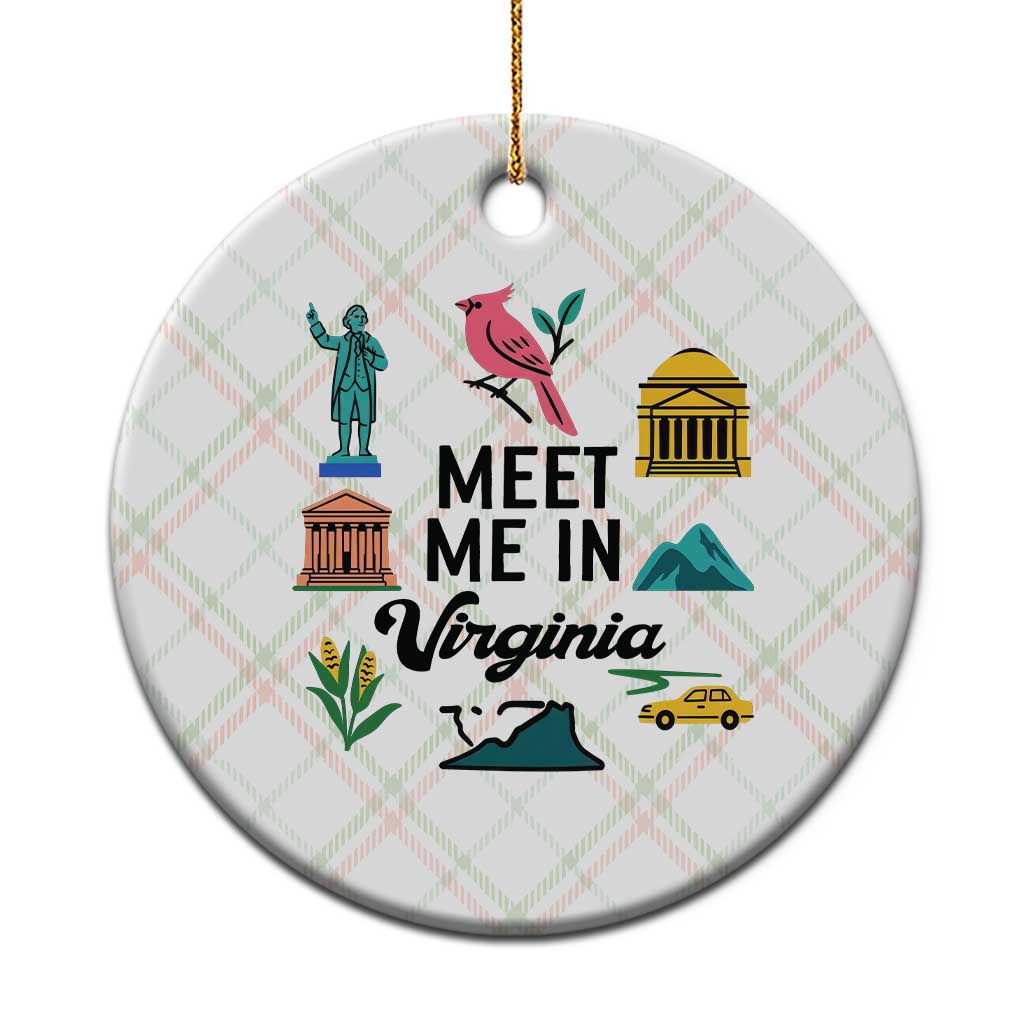 Meet Me in Virginia Ceramic Ornament Travel Souvenir East Coast State Pride