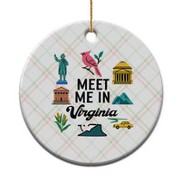 Meet Me in Virginia Ceramic Ornament Travel Souvenir East Coast State Pride