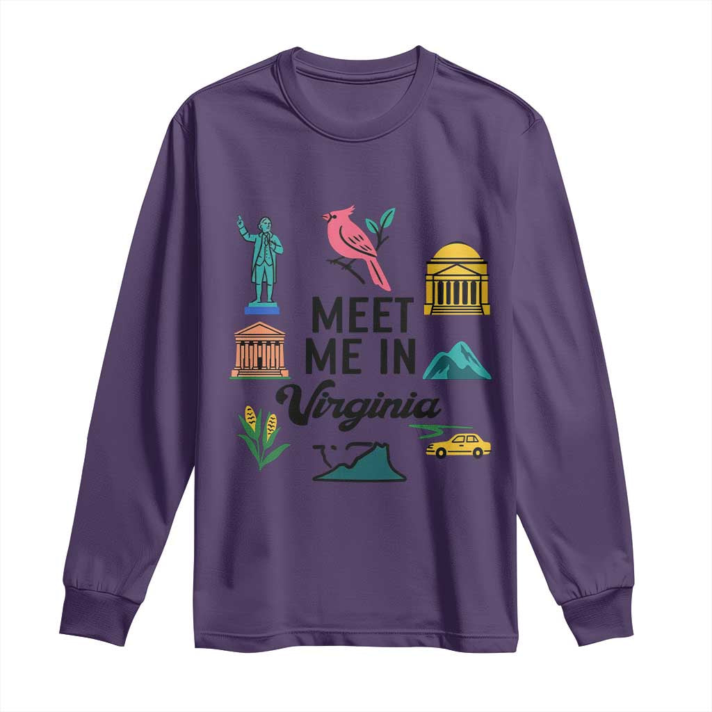 Meet Me in Virginia Long Sleeve Shirt Travel Souvenir East Coast State Pride