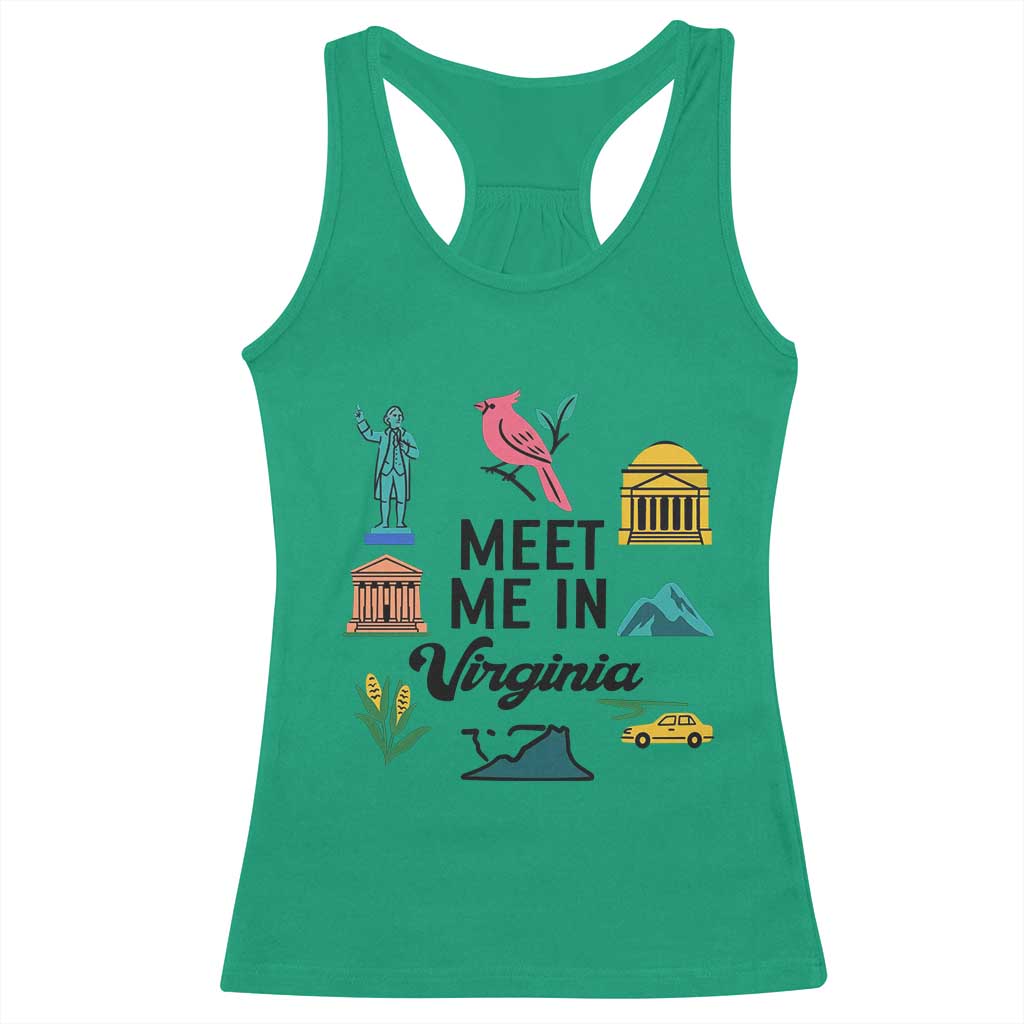 Meet Me in Virginia Racerback Tank Top Travel Souvenir East Coast State Pride