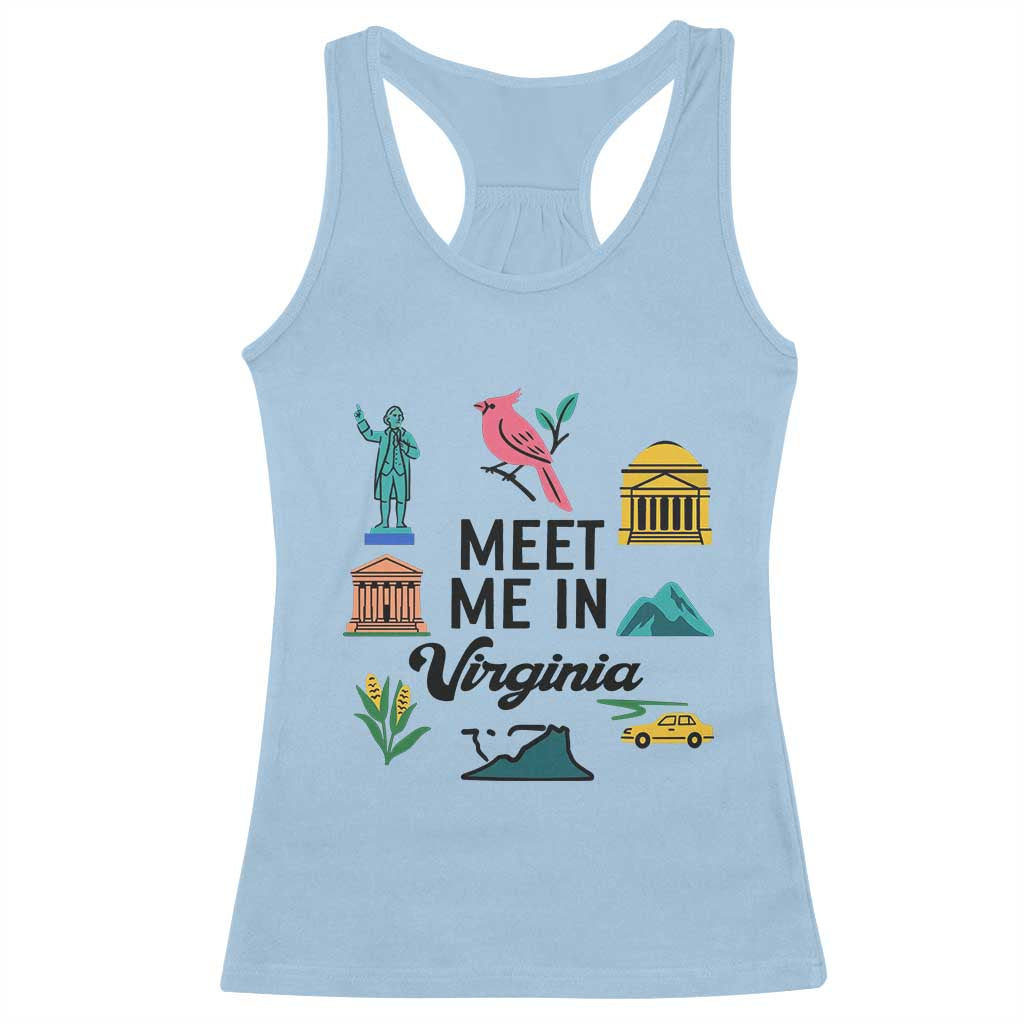 Meet Me in Virginia Racerback Tank Top Travel Souvenir East Coast State Pride