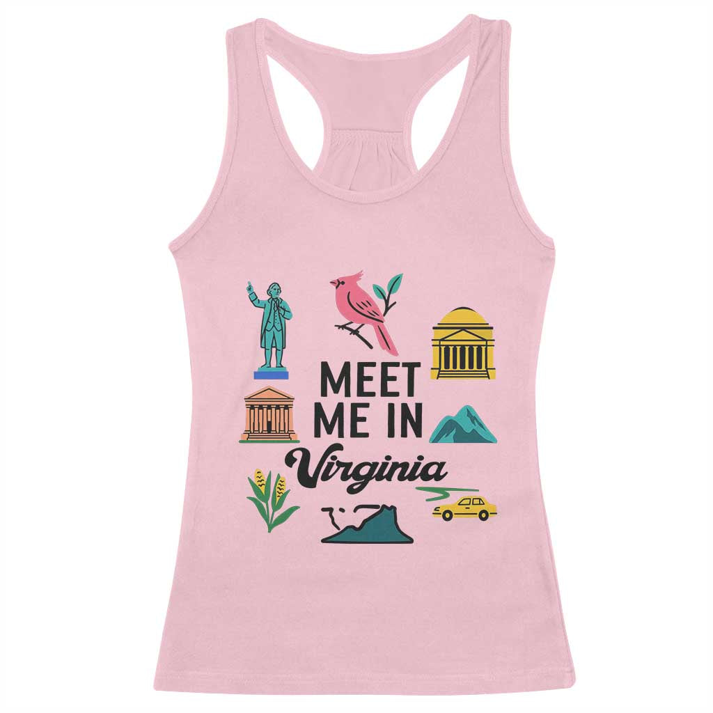Meet Me in Virginia Racerback Tank Top Travel Souvenir East Coast State Pride