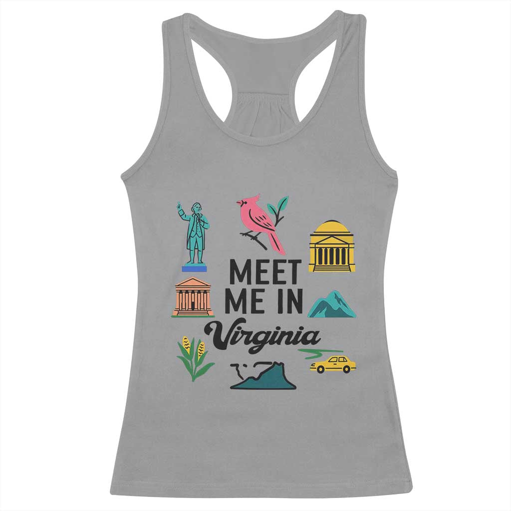 Meet Me in Virginia Racerback Tank Top Travel Souvenir East Coast State Pride