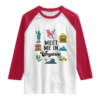 Meet Me in Virginia Raglan Shirt Travel Souvenir East Coast State Pride