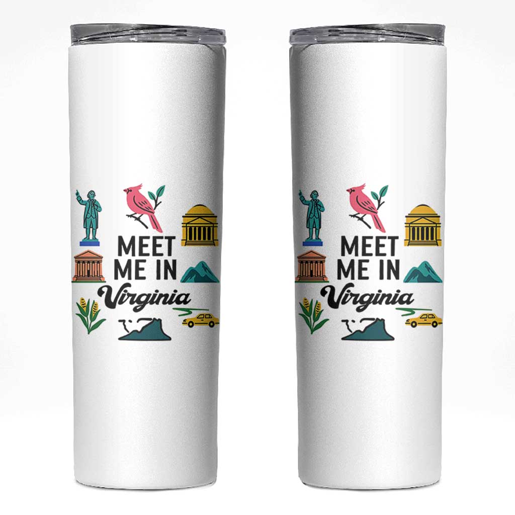 Meet Me in Virginia Skinny Tumbler Travel Souvenir East Coast State Pride