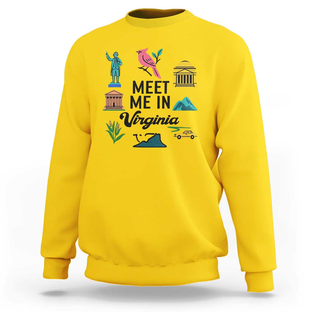 Meet Me in Virginia Sweatshirt Travel Souvenir East Coast State Pride