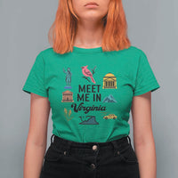 Meet Me in Virginia T Shirt For Women Travel Souvenir East Coast State Pride