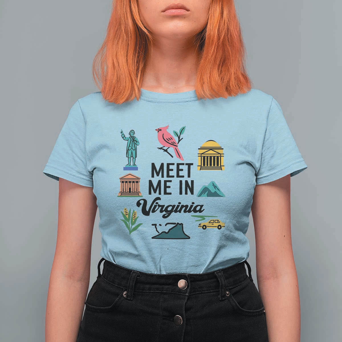 Meet Me in Virginia T Shirt For Women Travel Souvenir East Coast State Pride