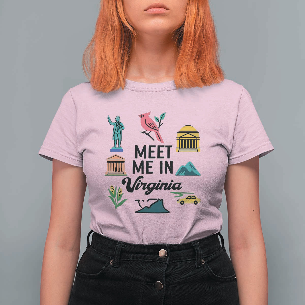 Meet Me in Virginia T Shirt For Women Travel Souvenir East Coast State Pride