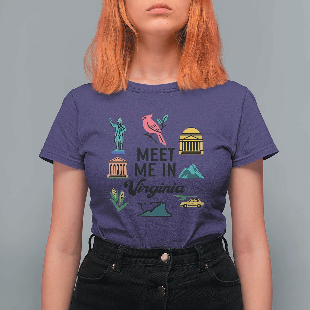 Meet Me in Virginia T Shirt For Women Travel Souvenir East Coast State Pride
